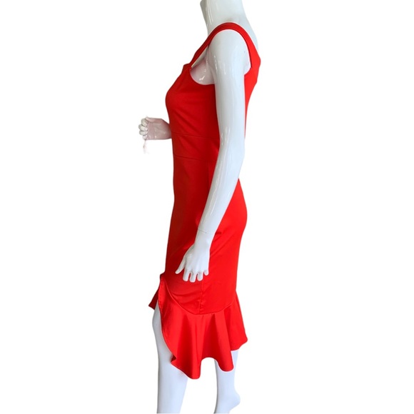 CBR RED OFF SHOULDER MERMAID FISHTAIL RUFFLE PARTY DRESS. WOMEN’S SIZE L… - Picture 4 of 10